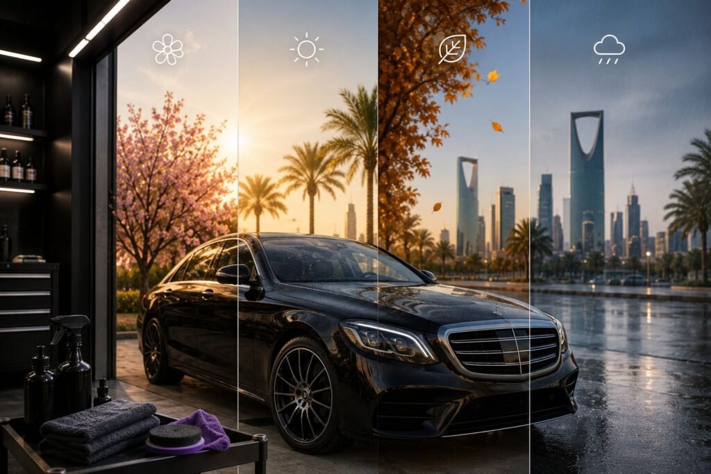 أفضل أوقات العناية بالسيارة في الرياض على مدار السنة